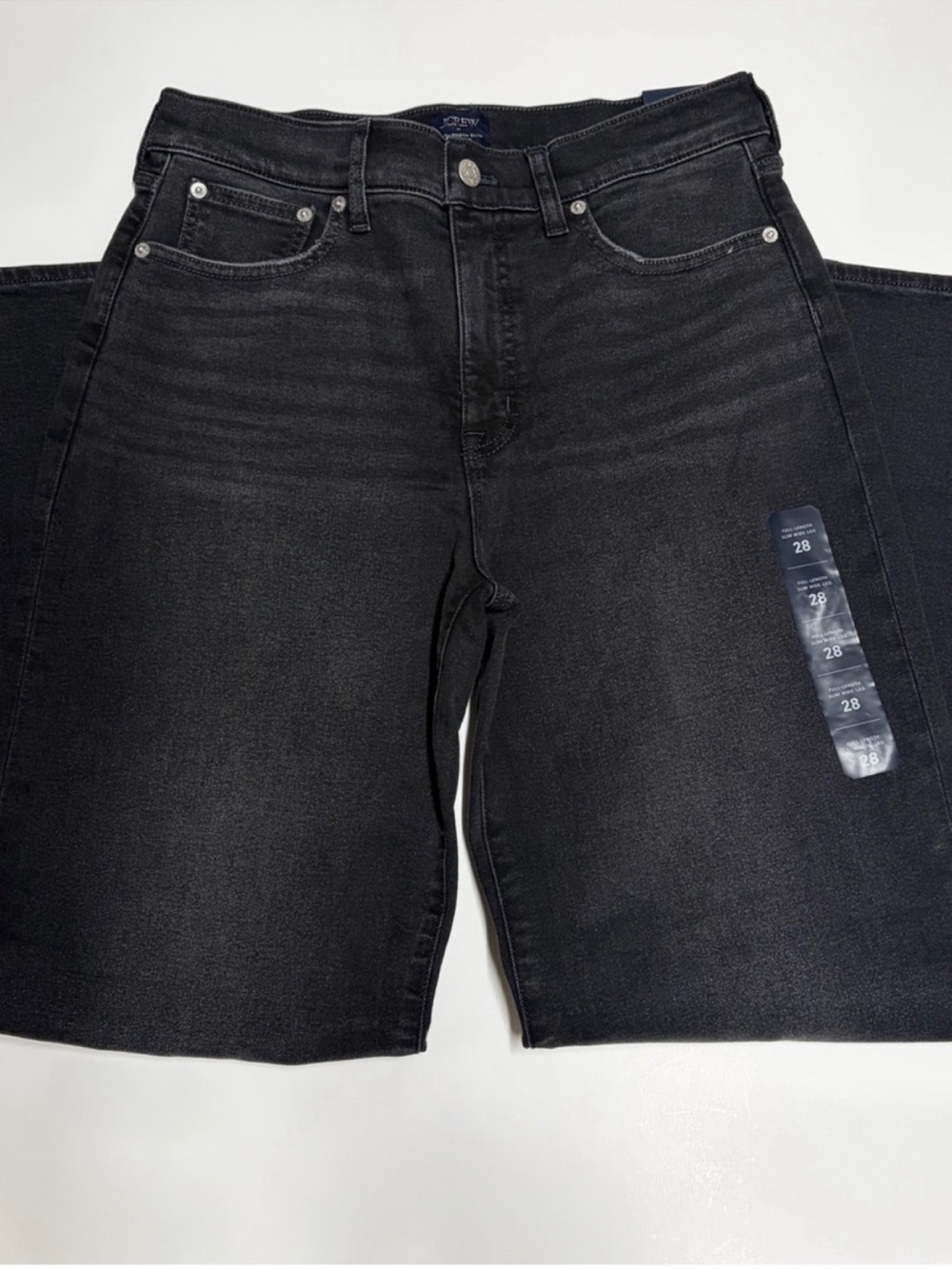 J. Crew Full Length Wide Leg Black Jeans